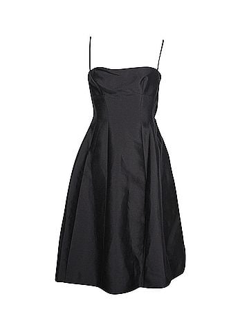 Dsquared2 Dsquared2 Paneled A Line Camisole Dress in Black Ramie Silk (view 1)