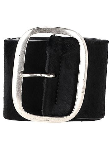 Isabel Marant  Isabel Marant Buckle Belt in Black Pony Hair (view 1)
