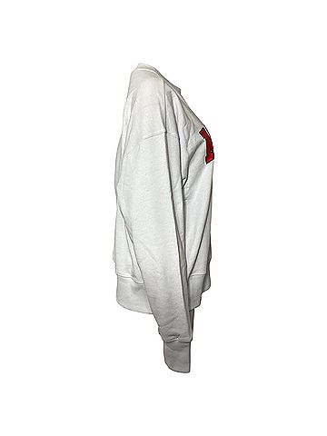 MSGM MSGM Logo Sweater in White Cotton (view 2)