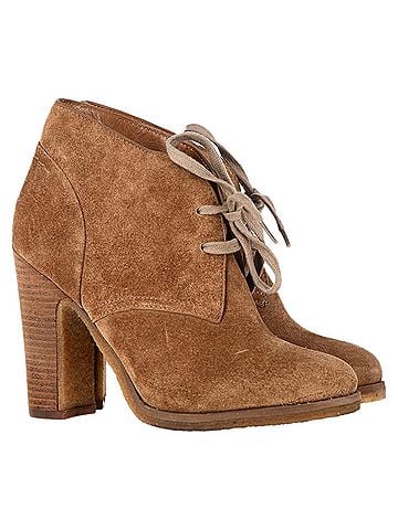Chloé  See by Chloé Lace-Up Ankle Heeled Boots in Brown Suede (view 1)