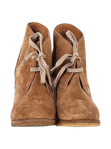 Chloé  See by Chloé Lace-Up Ankle Heeled Boots in Brown Suede (view 2)