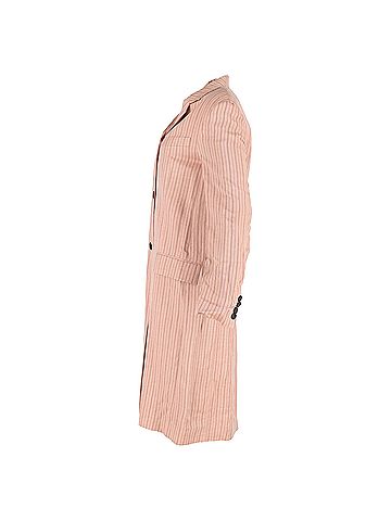Acne Acne Studios Striped Single-Breasted Coat in Peach Linen (view 2)
