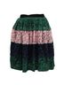 MSGM 100% Nylon Multi Color MSGM Striped Lace Skirt in Multicolor Polyamide Size XXS - photo 1