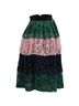 MSGM 100% Nylon Multi Color MSGM Striped Lace Skirt in Multicolor Polyamide Size XXS - photo 2
