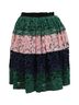 MSGM 100% Nylon Multi Color MSGM Striped Lace Skirt in Multicolor Polyamide Size XXS - photo 3
