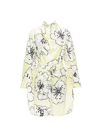 MARNI Marni Cotton Floral Print Belted Cowl Neck Dress (view 1)