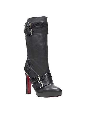 Christian Louboutin Christian Louboutin Loubi Bike scaled leather buckle platform boot (view 2)