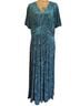 Baltic Born 93% Polyester 7% Spandex 100% Polyester Floral Teal Casual Dress Size 1X - photo 1