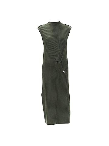 Rag & Bone Rag & Bone merino wool braid detail ribbed button side sweater dress (view 1)