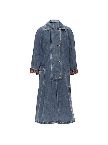 Moschino Moschino Jeans denim paisley lined padded coat (view 1)