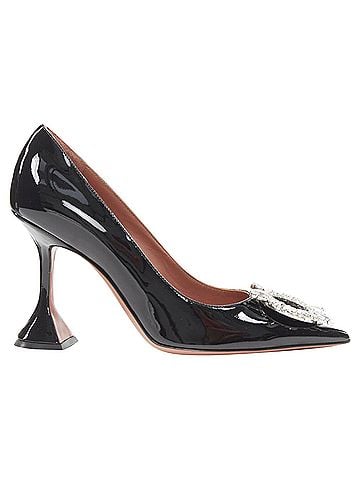 Amina Muaddi Amina Muaddi Begum crystal buckle point toe pump (view 1)