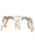 Gucci 100% Metal Silver Toned Gucci Balenciaga Hacker Project silver GG B logo charms bracelet One size - photo 1