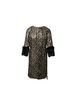 Tory Burch 100% Silk Multi Color Tory Burch Animal Print Jacquard Coat with Fur Sleeves in Multicolor Silk Size XS - photo 1