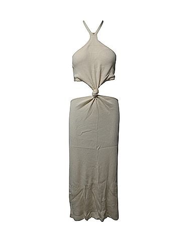 Cult Gaia Cult Gaia Cameron Knit Cutout Dress in Cream Cotton (view 1)