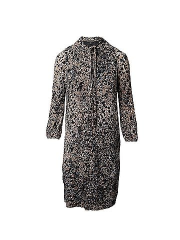Burberry Burberry Printed Midi Dress in Multicolor Rayon (view 1)