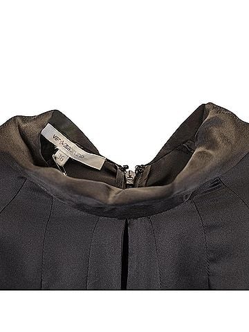 Vanessa Bruno Vanessa Bruno Ruffled Asymmetric Sleeve in Grey Silk (view 2)