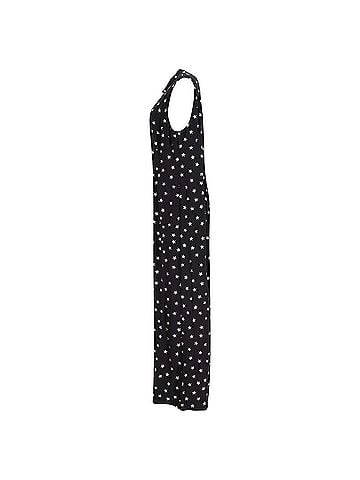Rixo London Rixo Star-print Reverse-collar Jumpsuit in Black Viscose (view 2)