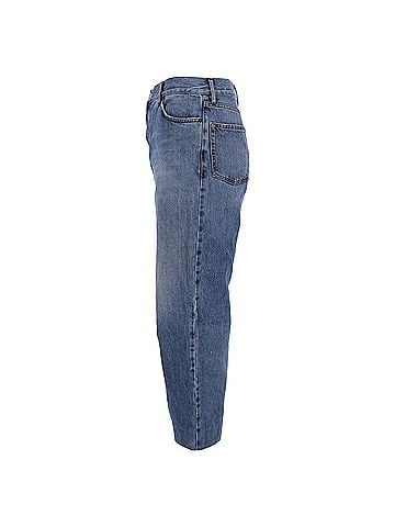 Balenciaga Balenciaga 3/4 Regular Fit High-Rise Denim Pants in Blue Cotton (view 2)