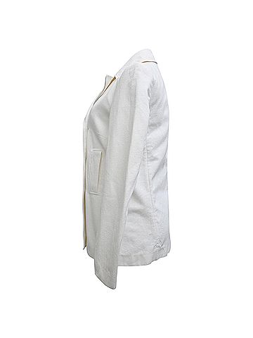 Joseph Joseph Double-Breasted Blazer in White Cotton (view 2)