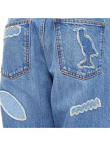 Chanel Chanel 19A cotton hieroglyphics patch straight leg jeans (view 2)
