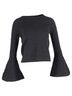 CO 100% Wool Gray Co Flared Sleeve Sweater in Grey Wool Size M - photo 1