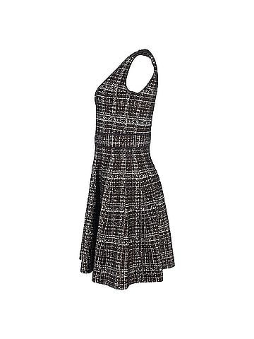 Prada  Prada Plaid Knee-Length Flared Dress in Brown Wool (view 2)