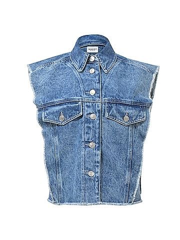 Isabel Marant Isabel Marant Etoile Tyra Buttoned Vest in Light Blue Cotton (view 1)