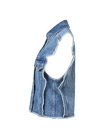 Isabel Marant Isabel Marant Etoile Tyra Buttoned Vest in Light Blue Cotton (view 2)