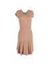 Sandro 100% Elastic Brown  Sandro Paris Knitted Knee-Length flared Dress in Brown Polyamide Size 4 - photo 1