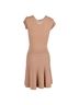 Sandro 100% Elastic Brown  Sandro Paris Knitted Knee-Length flared Dress in Brown Polyamide Size 4 - photo 3