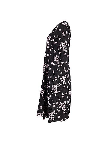 MARNI Marni Midi Floral Print V-Neck Dress in Black Jacquard (view 2)