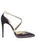 Christian Louboutin 100% Leather Black Christian Louboutin metallic cross strap pump Size EU 36 - photo 1
