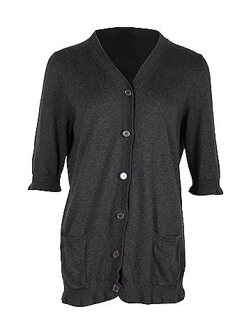 MARNI Marni x Joyce Ruffled Cardigan in Grey Cotton (view 1)