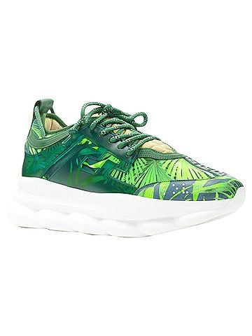 Versace Versace Chain Reaction Jungle Print chunky sole sneaker (view 2)