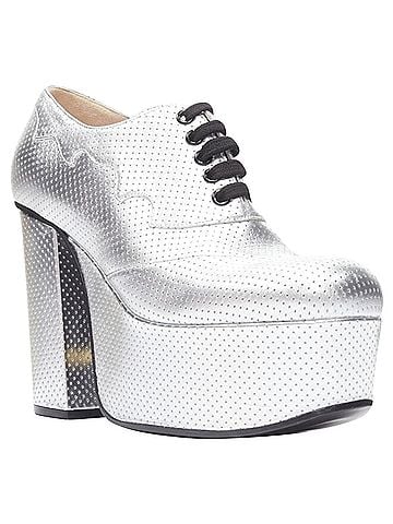 Gucci Gucci Otis metallic chunky platform block heel bootie mule (view 2)