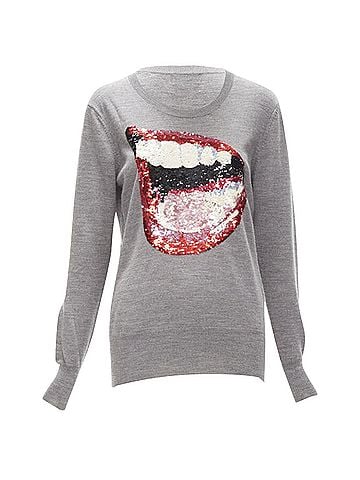 Markus Lupfer Markus Lupfer knit lips sequins sweater (view 1)
