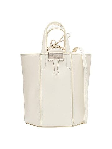 OFF-WHITE Off Virgil Abloh allen binder clip leather drawstring tote bag (view 1)