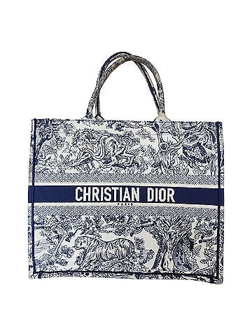 Christian Dior Dior Book Small Tote Bag in Navy Blue Canvas (view 1)