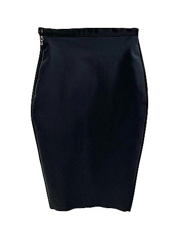 Lanvin Lanvin Pencil Skirt in Navy Blue Polyamide (view 2)