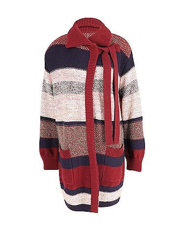 Chloé Chloe Striped Cardigan in Multicolor Mohair (view 1)