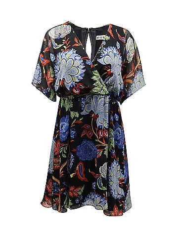 Alice + Olivia Alice + Olivia Cay Floral Dress in Multicolor Polyester (view 1)
