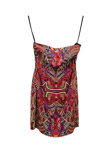 Mara Hoffman Mara Hoffman Back Cut-out Printed Mini Dress in Multicolor Rayon (view 1)