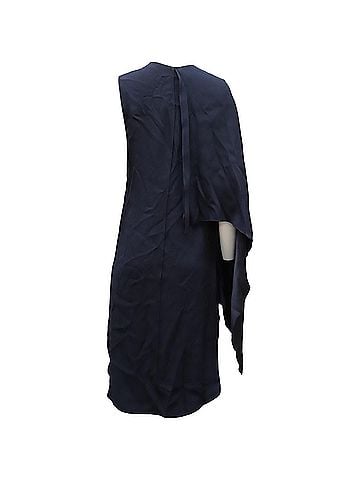 Adam Lippes Adam Lippes Cape Dress in Navy Blue Viscose (view 2)