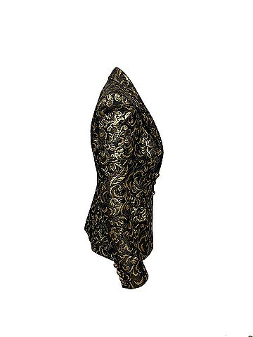 Balmain Balmain Metallic Brocade Blazer in Gold Acetate (view 2)