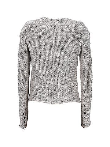 IRO IRO Distressed Jacket in Grey Cotton (view 2)