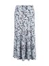 Erdem 100% Other Multi Color Erdem Floral Print Midi Skirt in Multicolor Viscose  Size M - photo 1