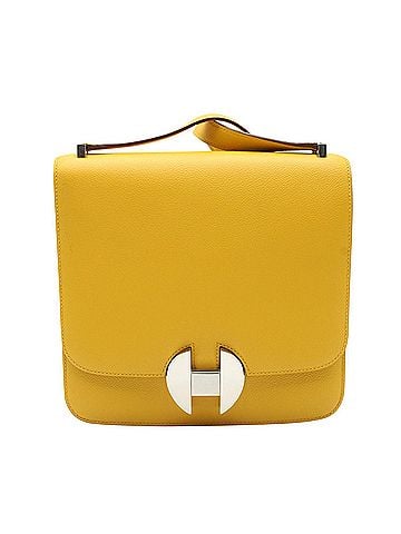 Hermès Hermes Evercolor 2002 20 Shoulder Bag in 'Jaune Ambre' Mustard Yellow Leather (view 1)