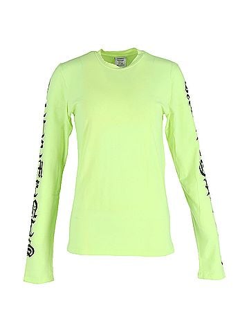 Vetements Vetements Summer 2016 Long Sleeve T-Shirt in Neon Green Cotton (view 1)
