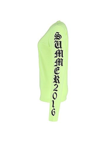 Vetements Vetements Summer 2016 Long Sleeve T-Shirt in Neon Green Cotton (view 2)