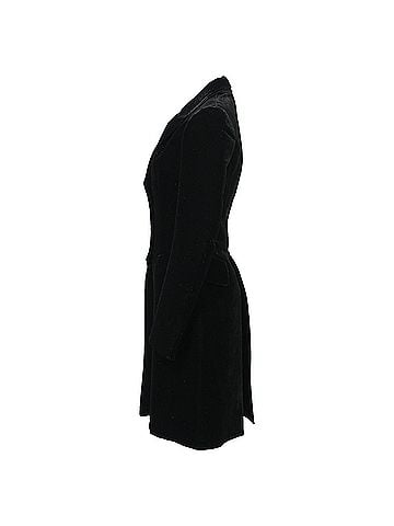 Alaïa Alaïa Double-Breasted Glitter Coat in Black Velvet  (view 2)